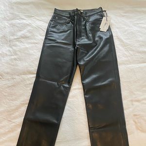 New Agolde 90s Leather Pants, Size 25